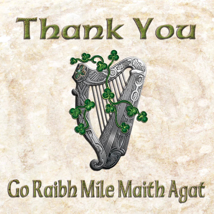 Go raibh míle Maith agat / Thank you – Harp