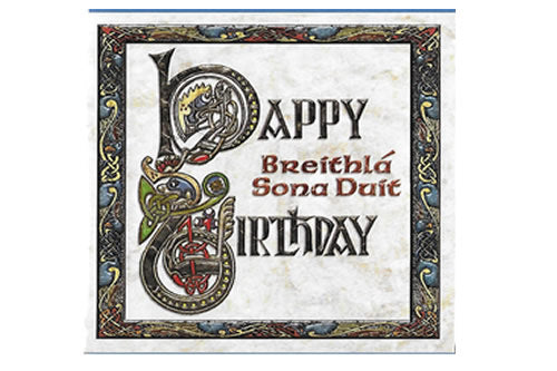 Breithlá Sona Duit / Happy Birthday – Gorm / Blue